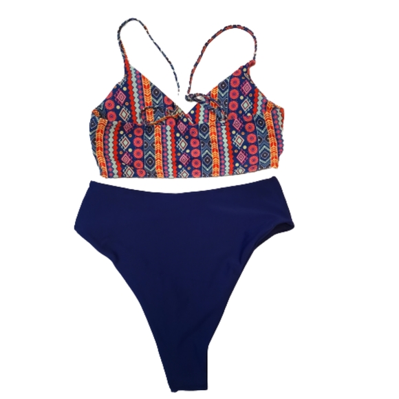 * NEW SHEIN High Waist 2 piece Swimsuit - Picture 2 of 4